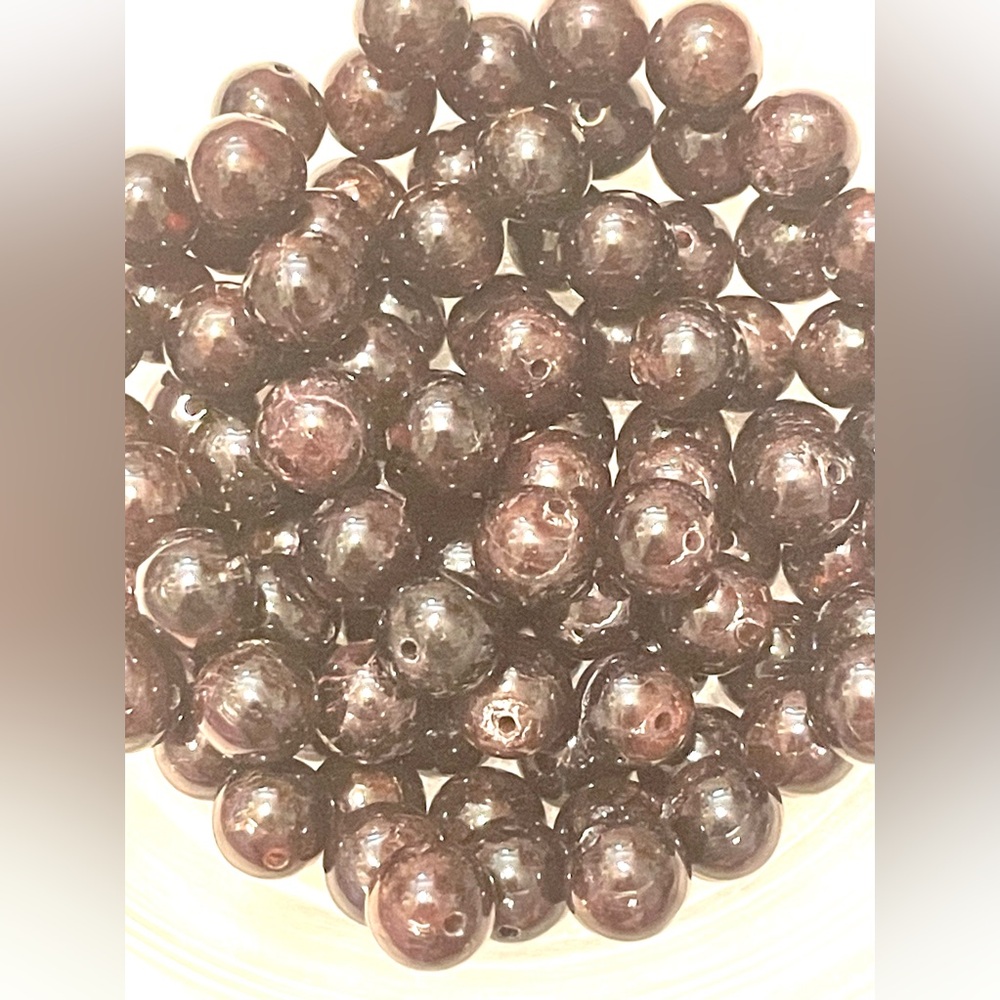 Lot of 45 6mm Round Garnet Gemstone Beads